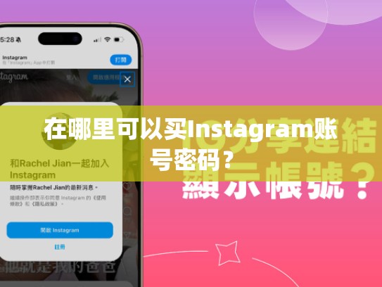 在哪里可以买Instagram账号密码?