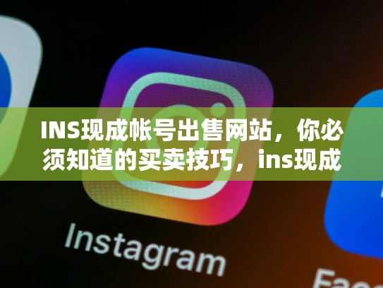 INS现成帐号出售网站，你必须知道的买卖技巧，ins现成帐号出售网站是真的吗