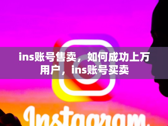 ins账号售卖,如何成功上万用户,ins账号买卖