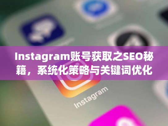 Instagram账号获取之SEO秘籍，系统化策略与关键词优化，Instagram账号购买