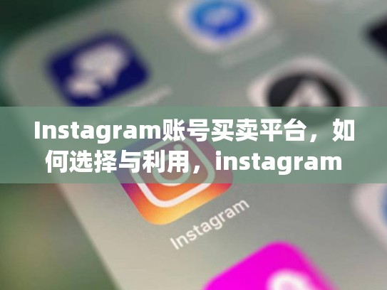 Instagram账号买卖平台，如何选择与利用，instagram账号出售